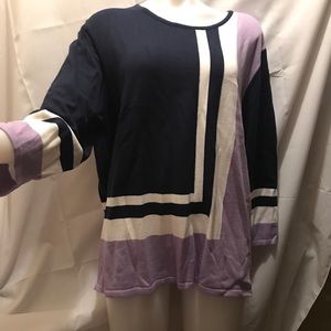 NWT Sz 1x alfred Dunner color block sweater. FINAL SALE